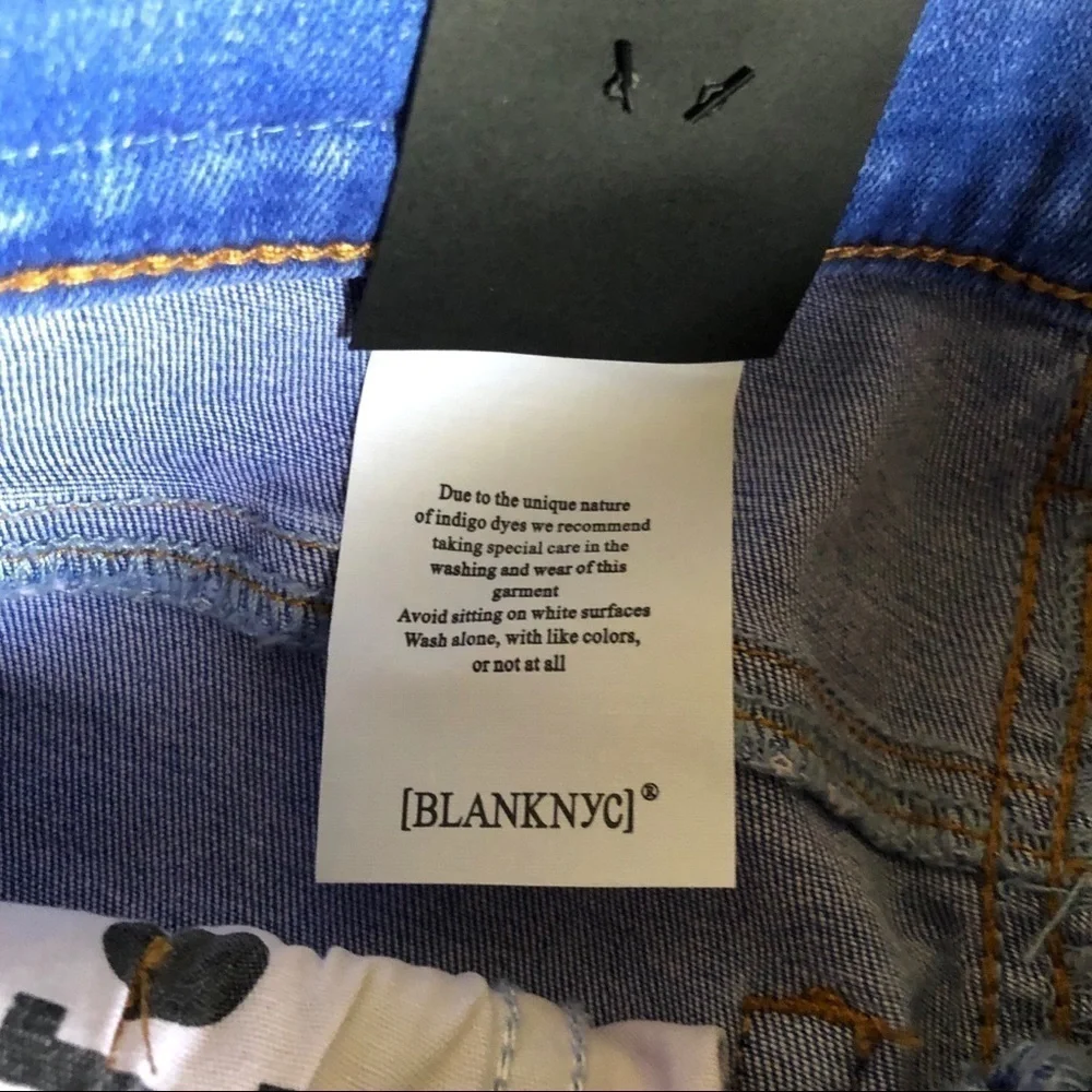 Blank NYC Great Jones High Rise Crop Skinny Jeans 28 Heaven Sent Blue Wash NWT